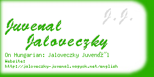 juvenal jaloveczky business card
